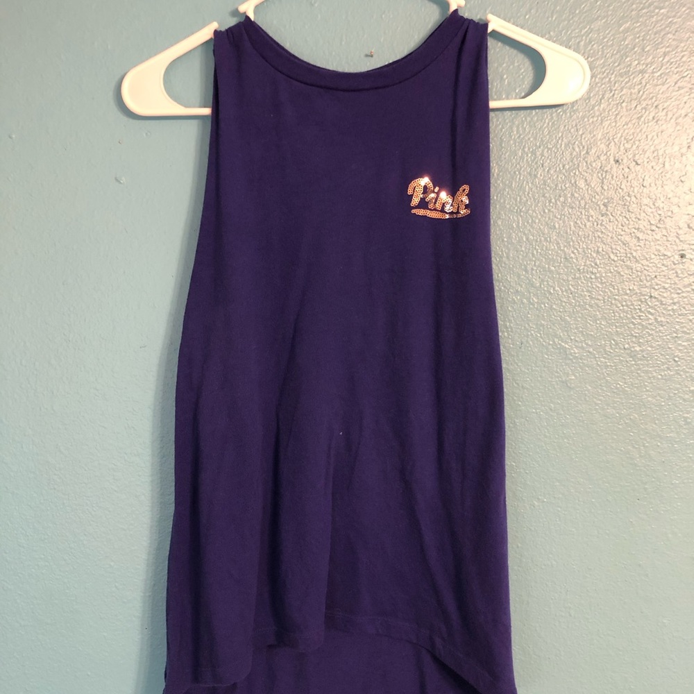 PINK blue tank top